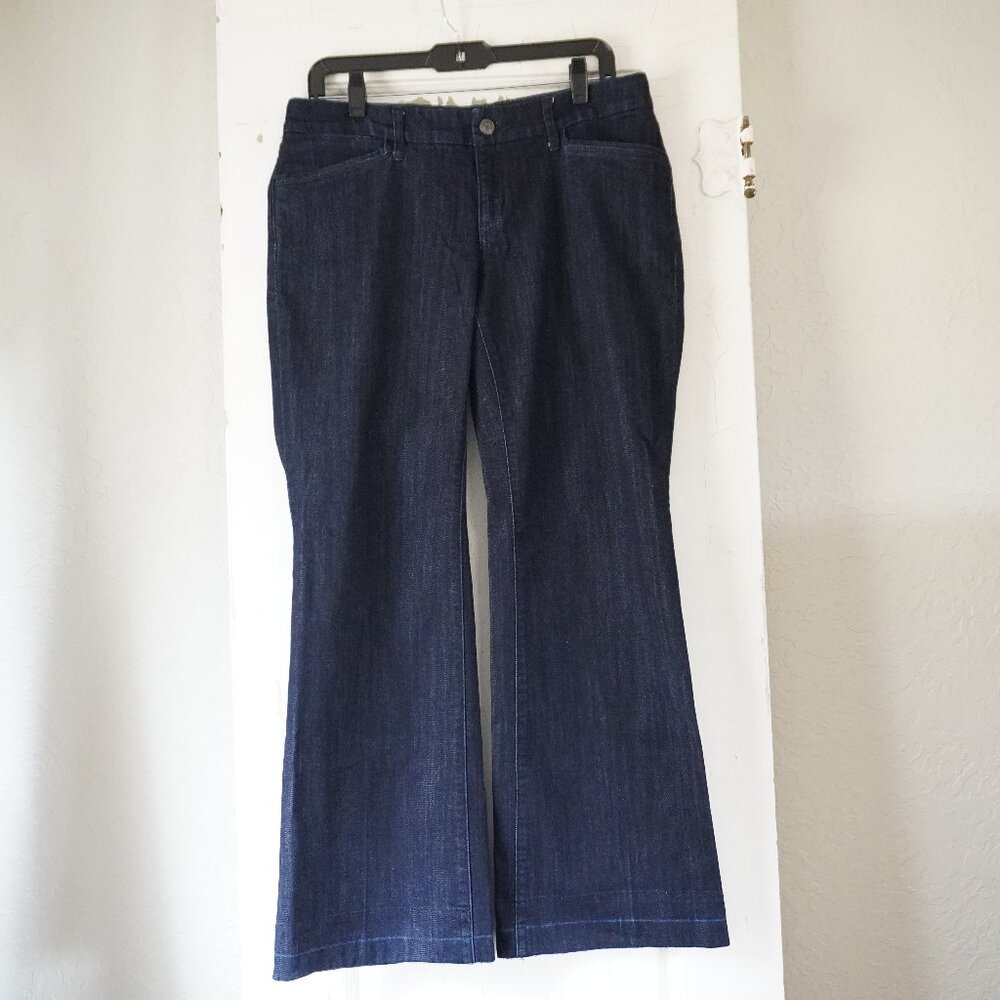 Eddie Bauer Curvy Trouser Jeans Dark Wash Denim Size 10P